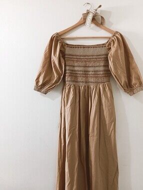 old navy fit & flare lightweight smocked gingham midi dress Fit & Flare Lightweight Smocked Gingham Midi Dress